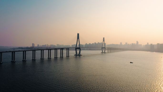 【4K可商用】湛江市海湾大桥航拍13