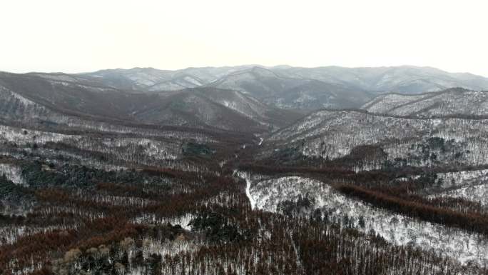 航拍雪山大景