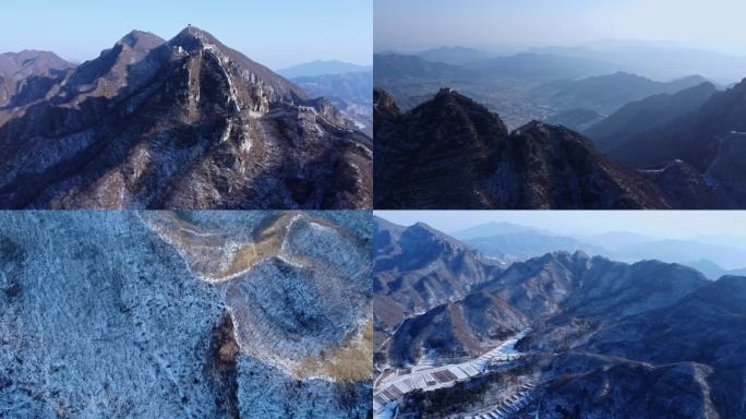 [4K]航拍素材.北京箭扣长城雪景二