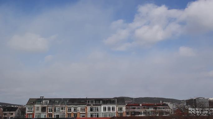 蓝天白云天空风吹云动多云天气淡淡的白云