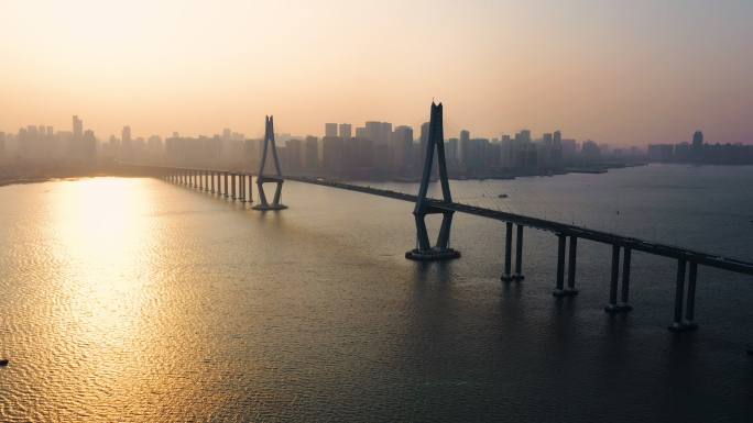 【4K可商用】湛江市海湾大桥航拍7