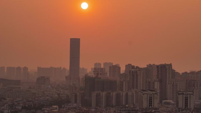 金鹰广场夕阳 中山夕阳