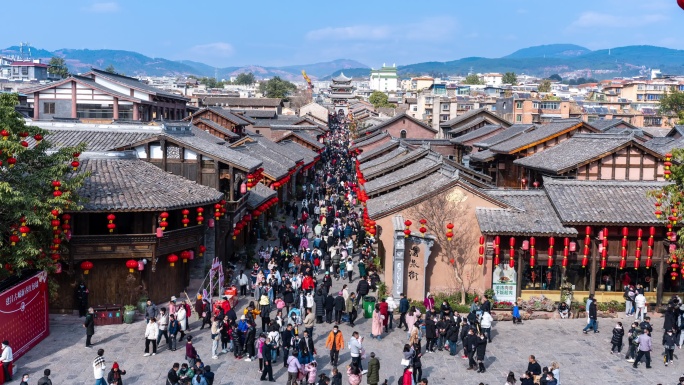 西昌建昌古城春节期间人流量4K