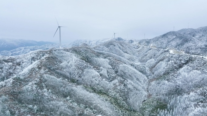 4K航拍 桂林资源十里平坦雪景