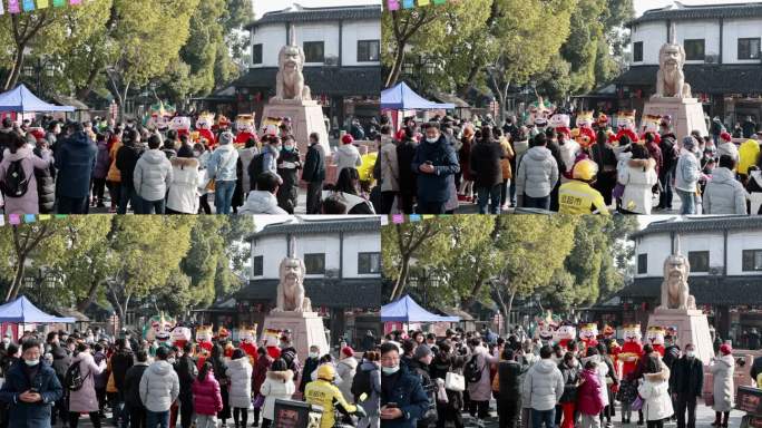 春节期间景区举办五路财神送红包活动