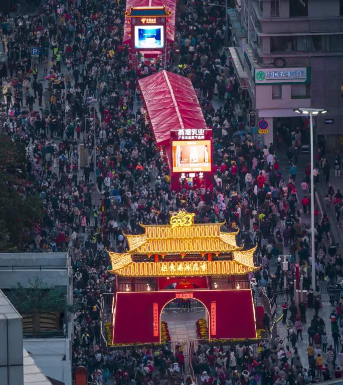 【4K延时】广州越秀西湖花市重现往年热闹