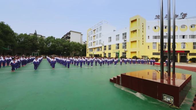 中小学学校 校园升旗 006