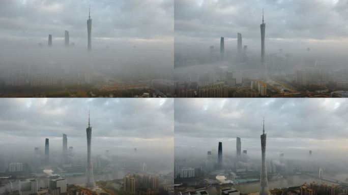 【4K可商用】广州有光平流雾12
