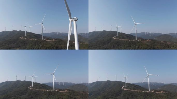 山区的风力发电机组