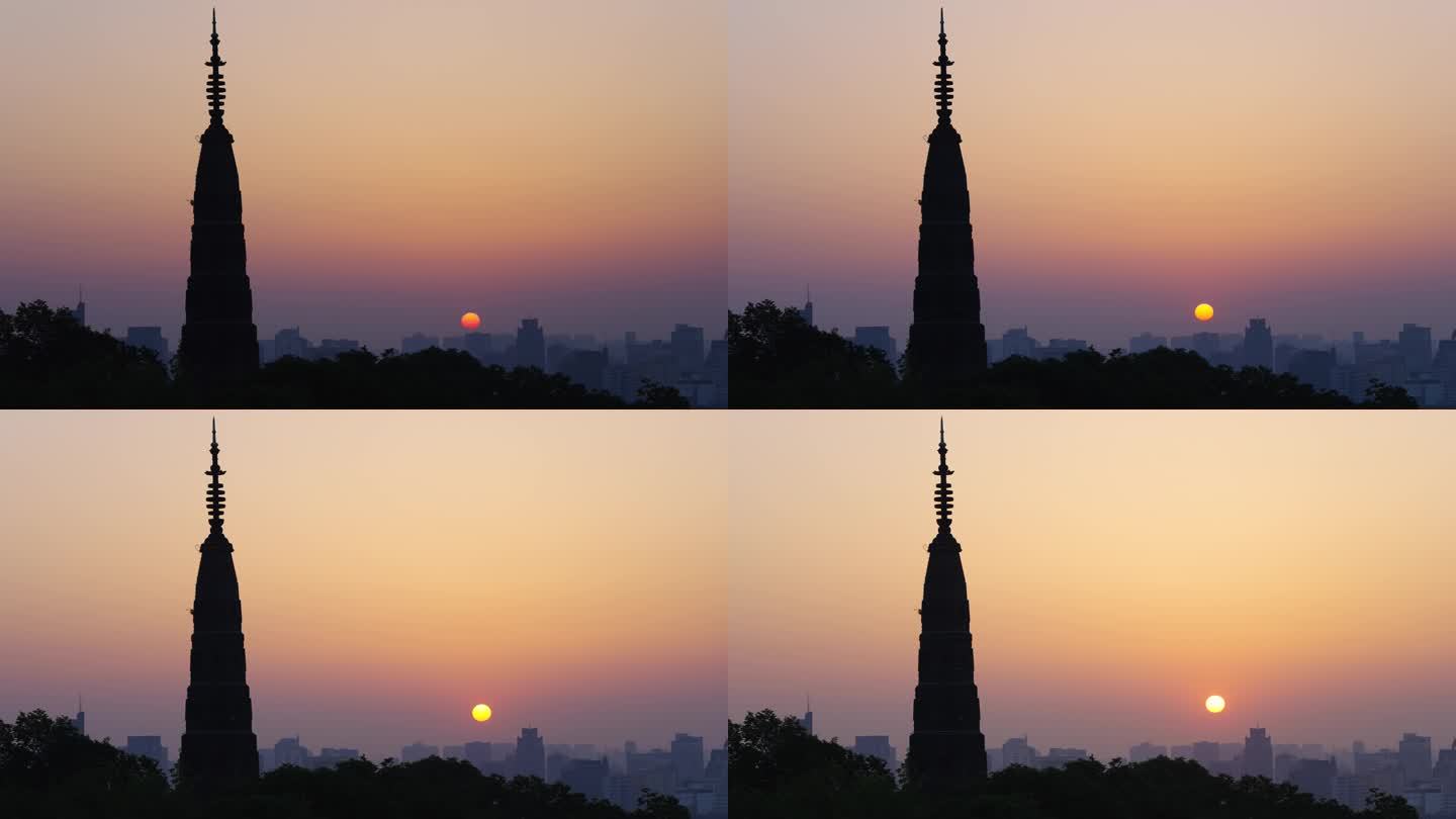 杭州西湖宝石山日出