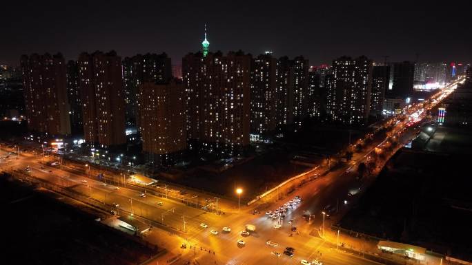 石家庄建华大街塔北路夜景