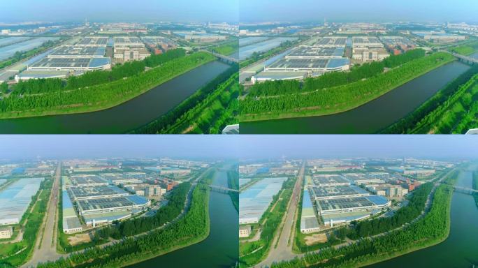 航拍淮北濉溪县经济开发区工业园