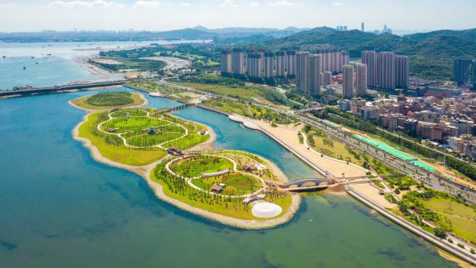 海沧马銮湾航拍延时