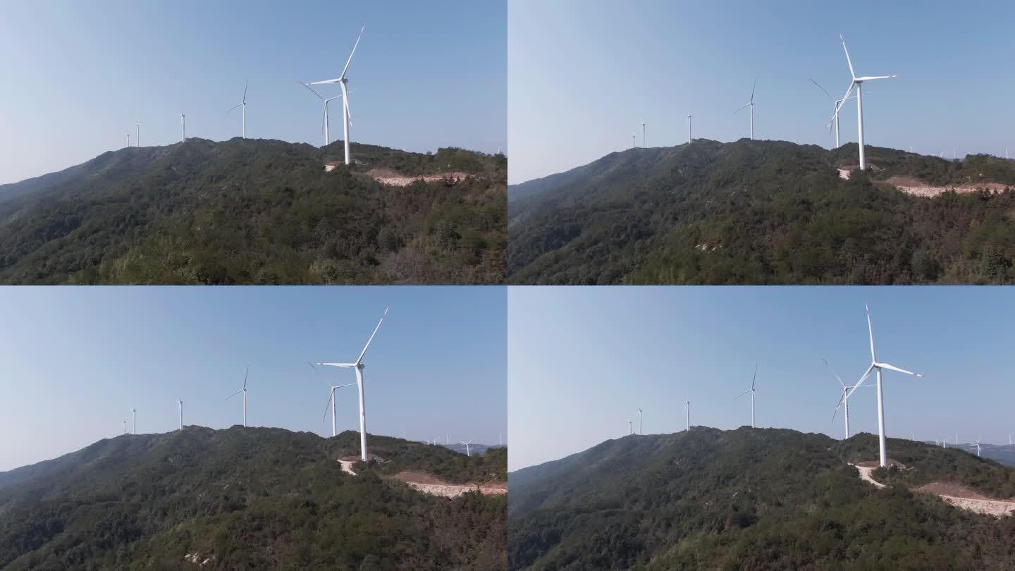 山上的风力发电机