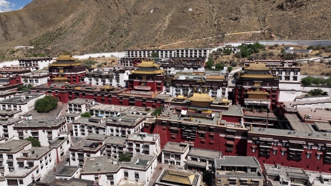 西藏日喀则扎什伦布寺航拍