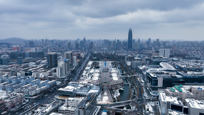 【济南】泉城广场雪景