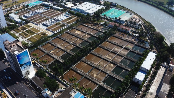 污水处理厂航拍