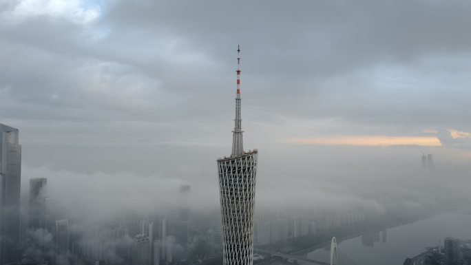 【4K可商用】广州有光平流雾17