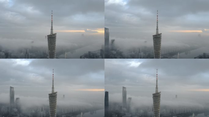 【4K可商用】广州有光平流雾17
