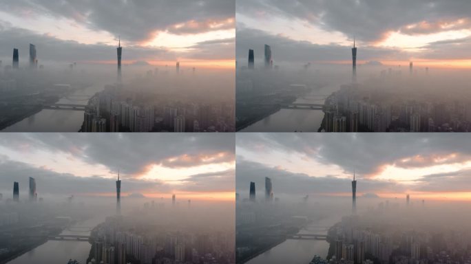 【4K可商用】广州有光平流雾2