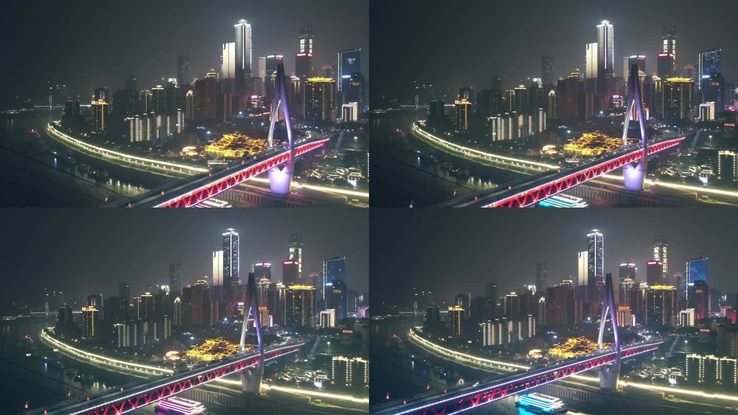 重庆夜景航拍延时视频原生2160P片段1