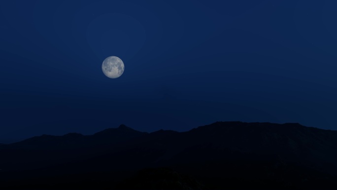 夜晚明月月亮视频素材