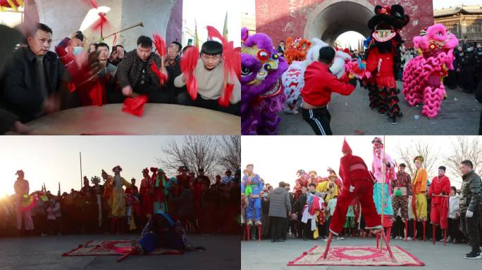 河南浚县正月古庙会实况 中国狂欢节