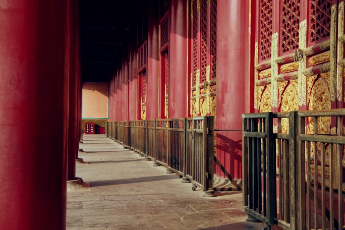 北京故宫 内景 柱子