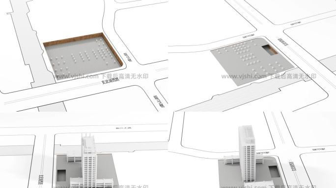 宿迁园区地产恒基大厦建筑施工生长三维动画