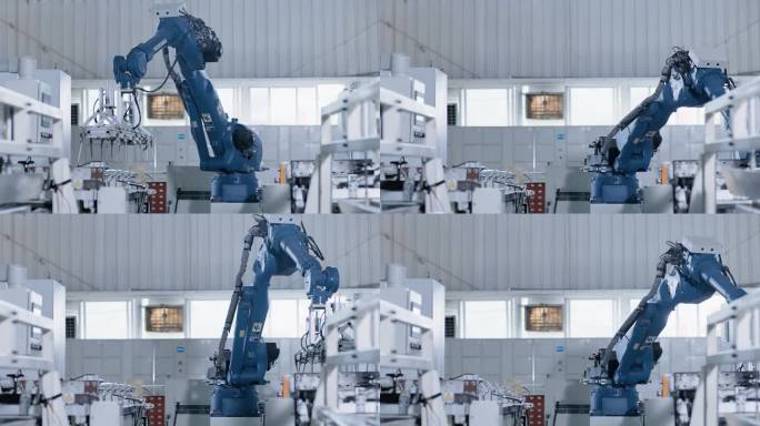 自动化生产车间机械臂智能工厂