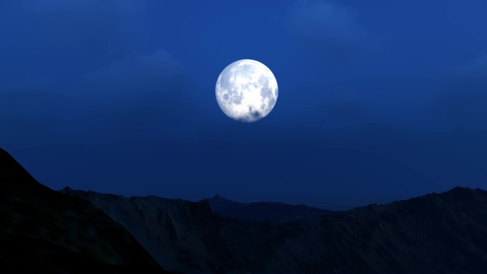 夜晚夜空月亮明月视频素材