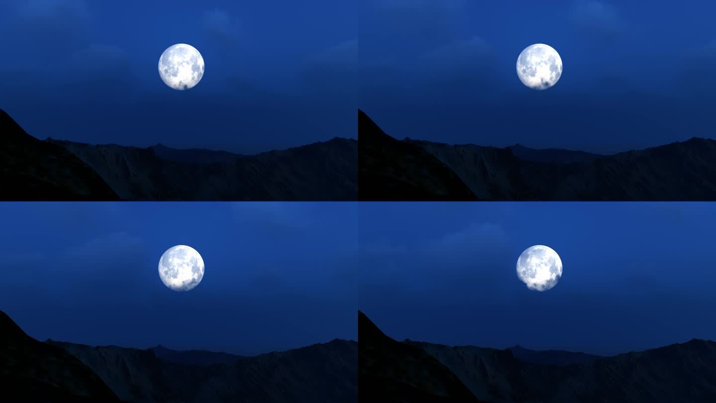 夜晚夜空月亮明月视频素材