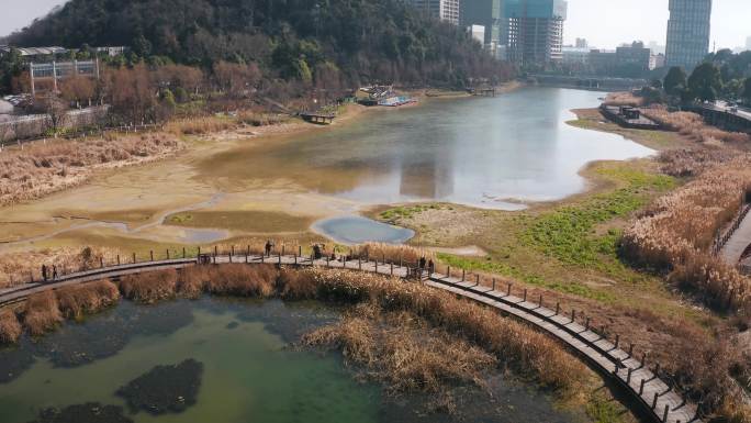 4k贵阳白鹭湖航拍