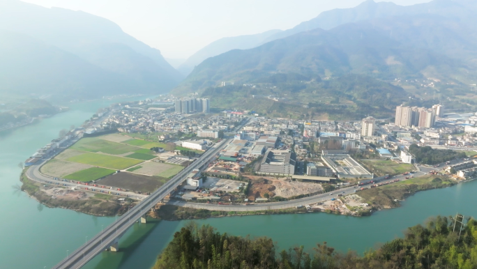 雅安市雨城区多营镇航拍城镇化进程美丽乡村