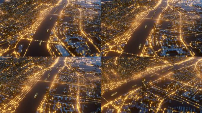 智慧城市大数据城市线条