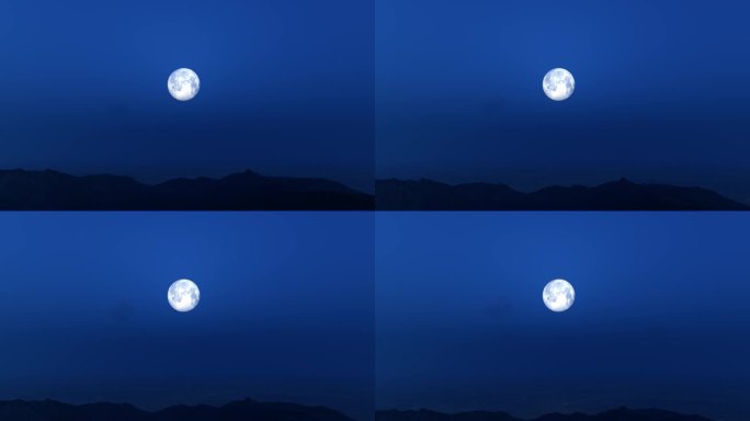 夜晚明月月亮视频素材