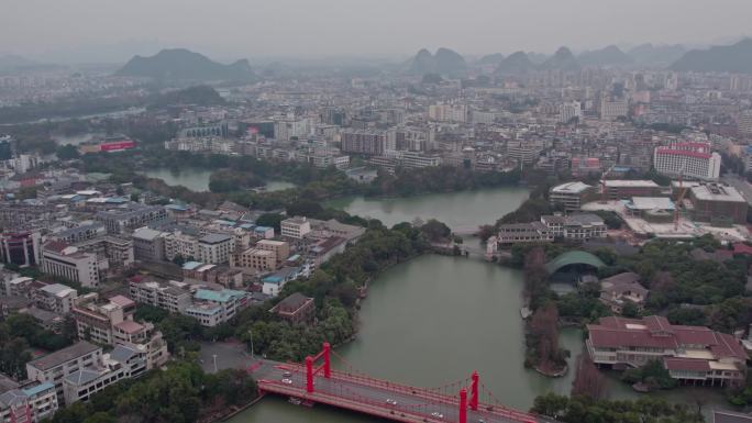 广西桂林市区航拍4K