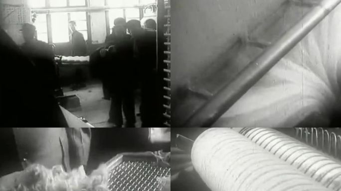 50年代参观纺织厂 宁夏纺织厂  纺织厂