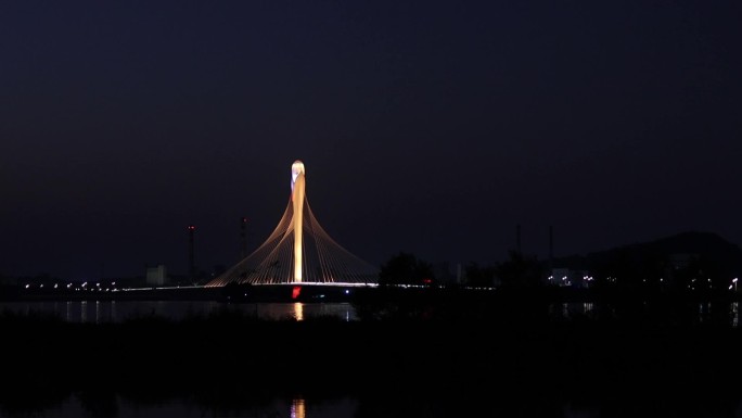 城市标志夜景灯光桥