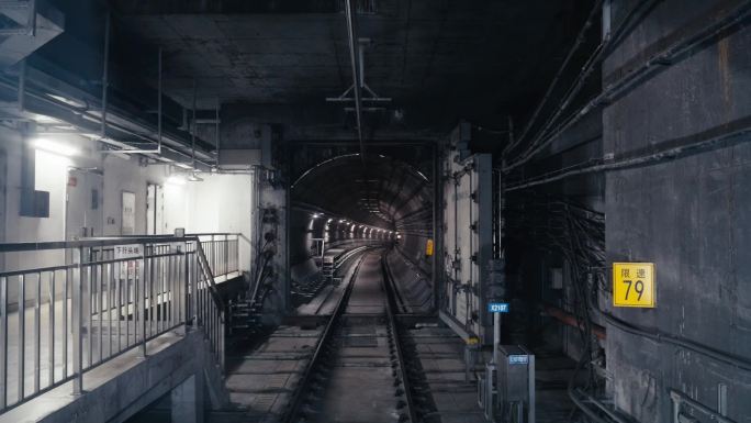 高清地铁隧道穿梭 延时快速
