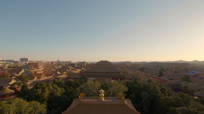 北京故宫建筑群 景山拍摄
