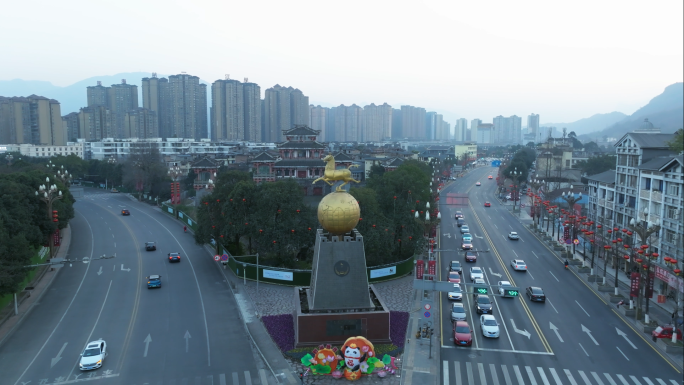 中国旅游城市标志马踏飞燕雨城雅安