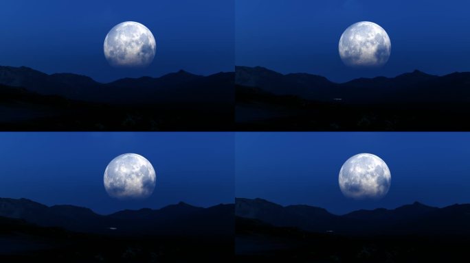 明月月亮背景视频素材