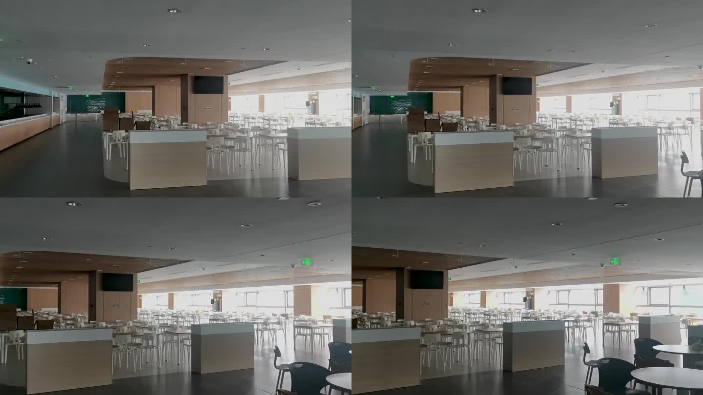 银行餐厅食堂空间视频素材