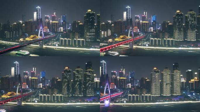 重庆夜景航拍延时视频原生2160P片段2