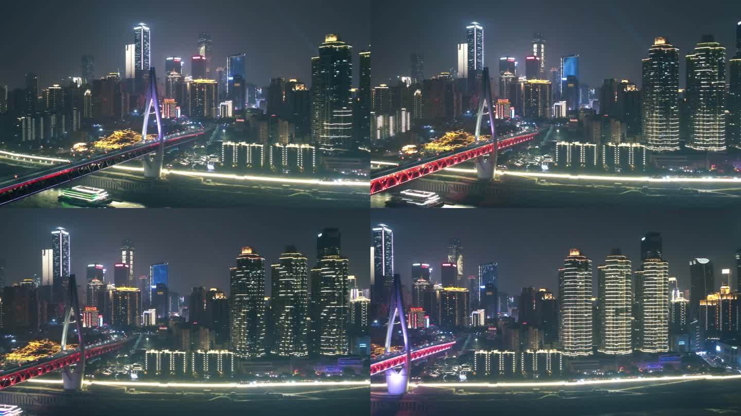 重庆夜景航拍延时视频原生2160P片段2