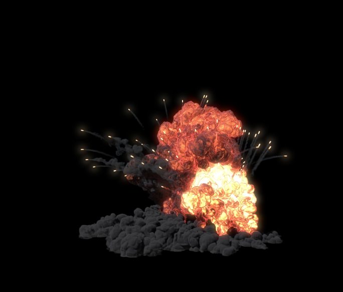 【4K】 爆炸 轰炸 爆破 烟火