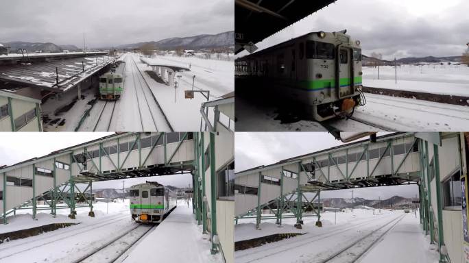 日本北海道列车出站