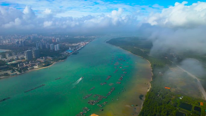 海南文昌清澜港入海口