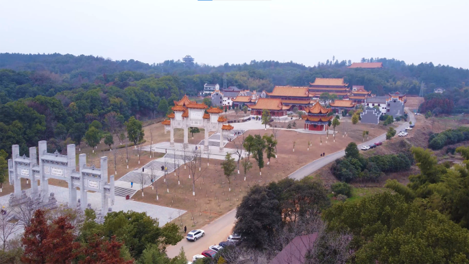 桃花源古建筑寺庙吊脚楼